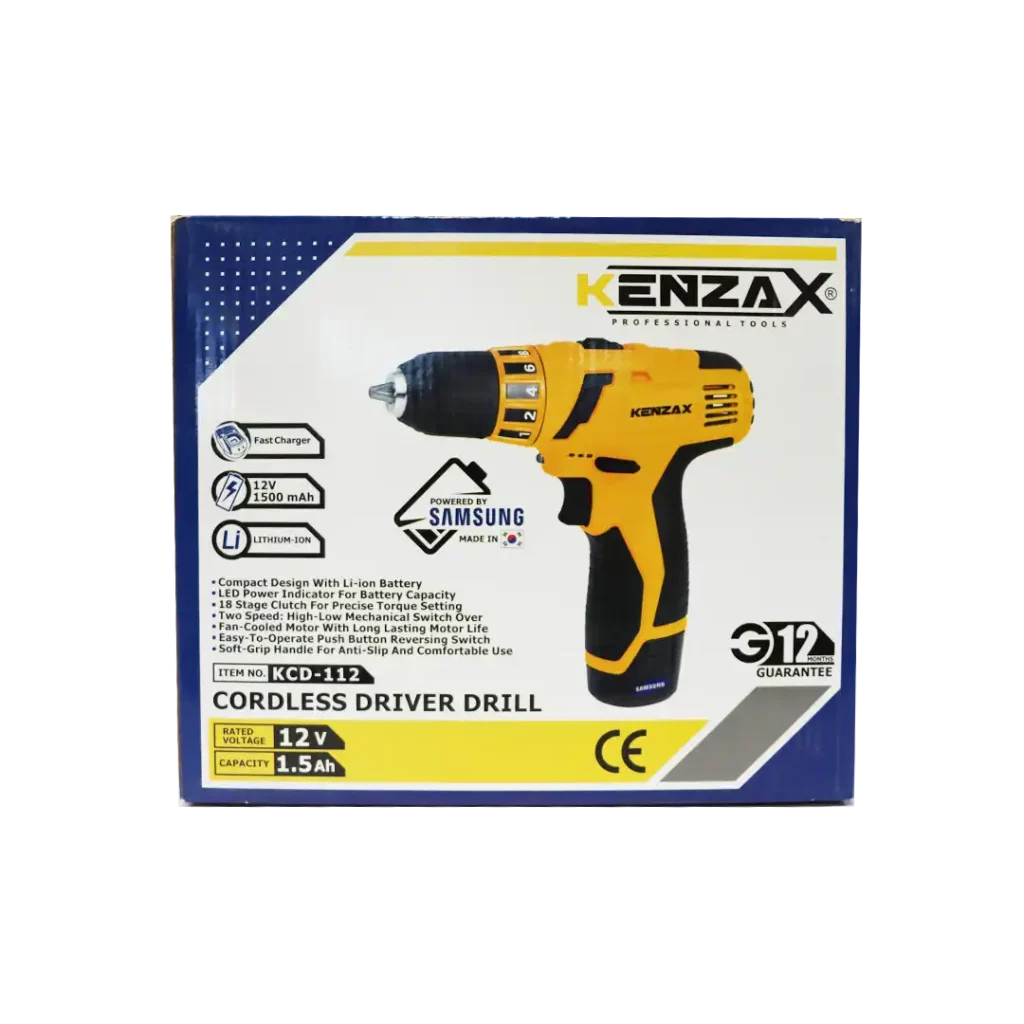دریل شارژی کنزاکس لیتیوم ۱۲ ولت مدل KCD-112