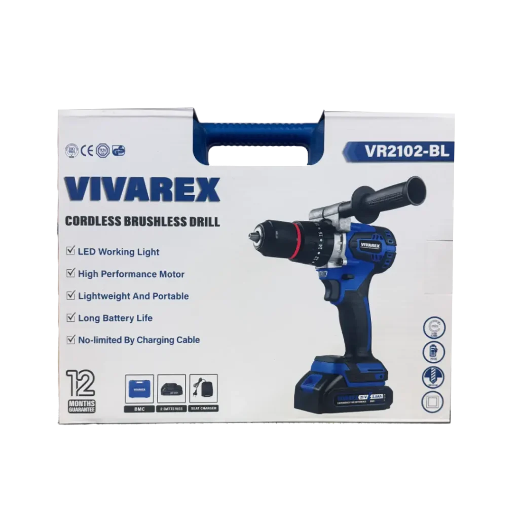 دریل پیچ گوشتی شارژی ویوارکس مدل VR2102V-BL