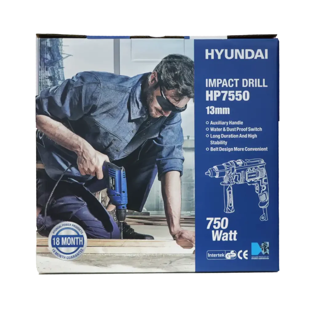 دریل چکشی ۷۵۰ وات دیمردار هیوندای مدل HP7550