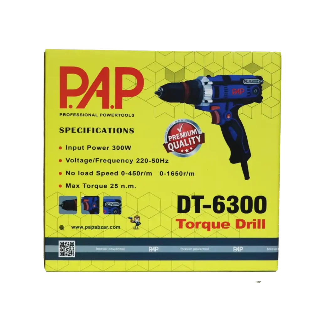 پیچ گوشتی برقی ۳۰۰ وات پی ای پی مدل DT-6300