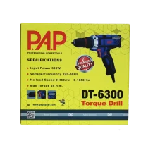 پیچ گوشتی برقی ۳۰۰ وات پی ای پی مدل DT-6300