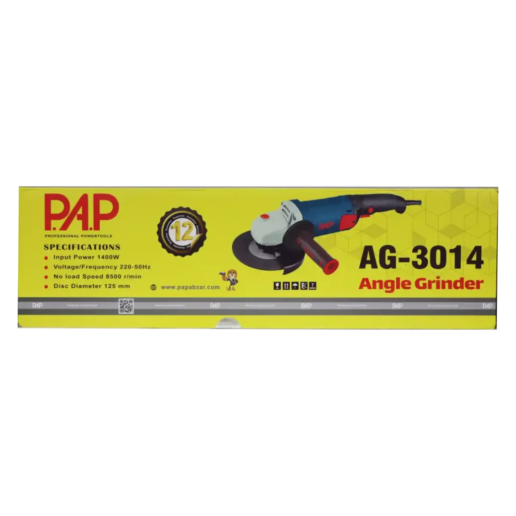 مینی فرز دسته بلند ۱۴۰۰ وات پی ای پی مدل AG-3014