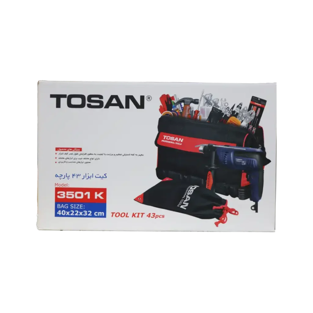 کیت ابزار ۴۳ پارچه توسن مدل T3501K