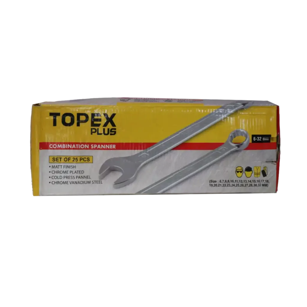 آچار یکسر تخت و یکسر رینگی تاپکس مدل SMT-TOPEX-8PCS-8-19MM
