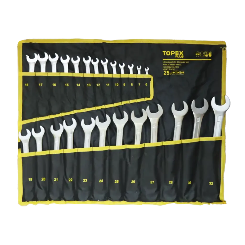 آچار یکسر تخت و یکسر رینگی تاپکس مدل SMT-TOPEX-8PCS-8-19MM