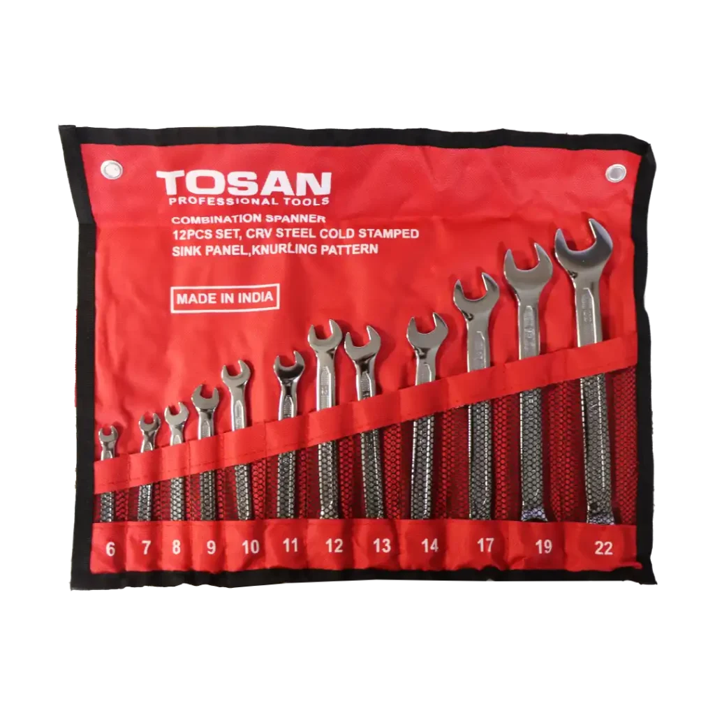مجموعه ۱۲ عددی آچار یکسر تخت یکسر رینگی توسن مدل TI101-S12