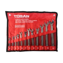 مجموعه ۱۲ عددی آچار یکسر تخت یکسر رینگی توسن مدل TI101-S12