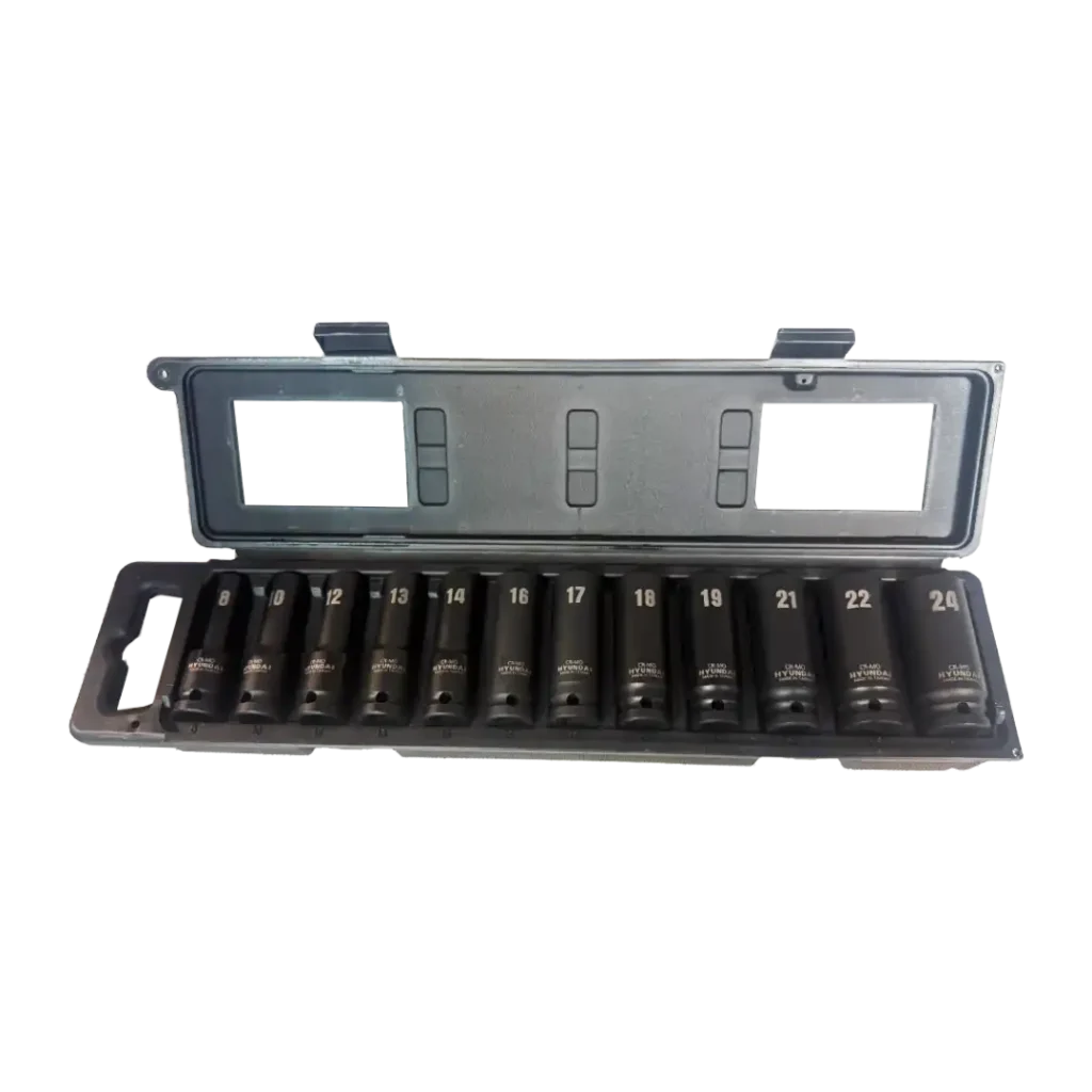 جعبه بکس فشار قوی ۱۲ پارچه ۱/۲ اینچ هیوندای مدل HT-9112