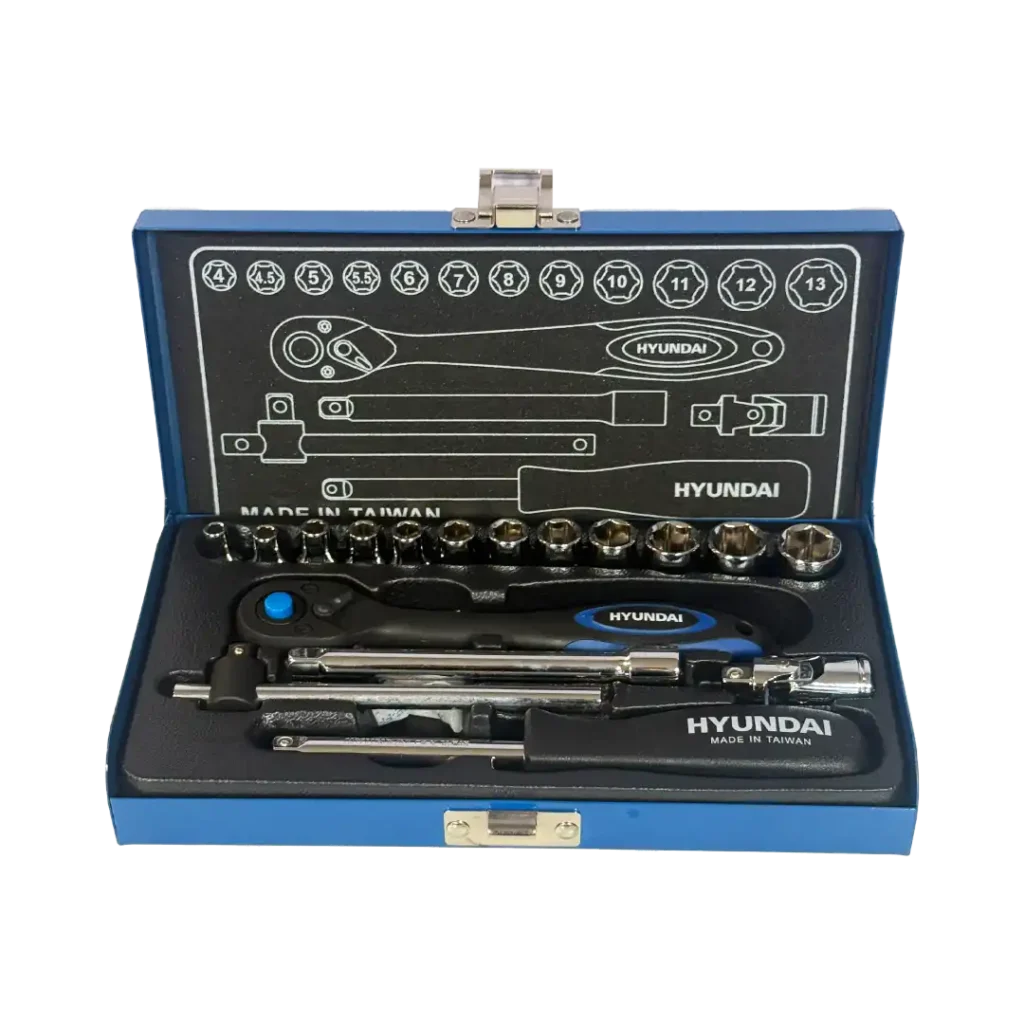 جعبه بکس ۱۷ پارچه ۱/۴ اینچ هیوندای مدل HT-9117