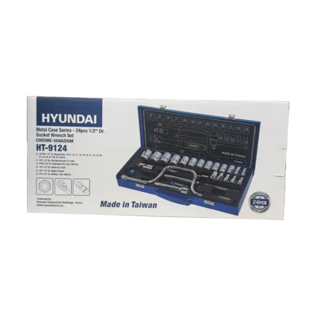 جعبه بکس ۲۴ پارچه ۱/۲ اینچ هیوندای مدل HT-9124