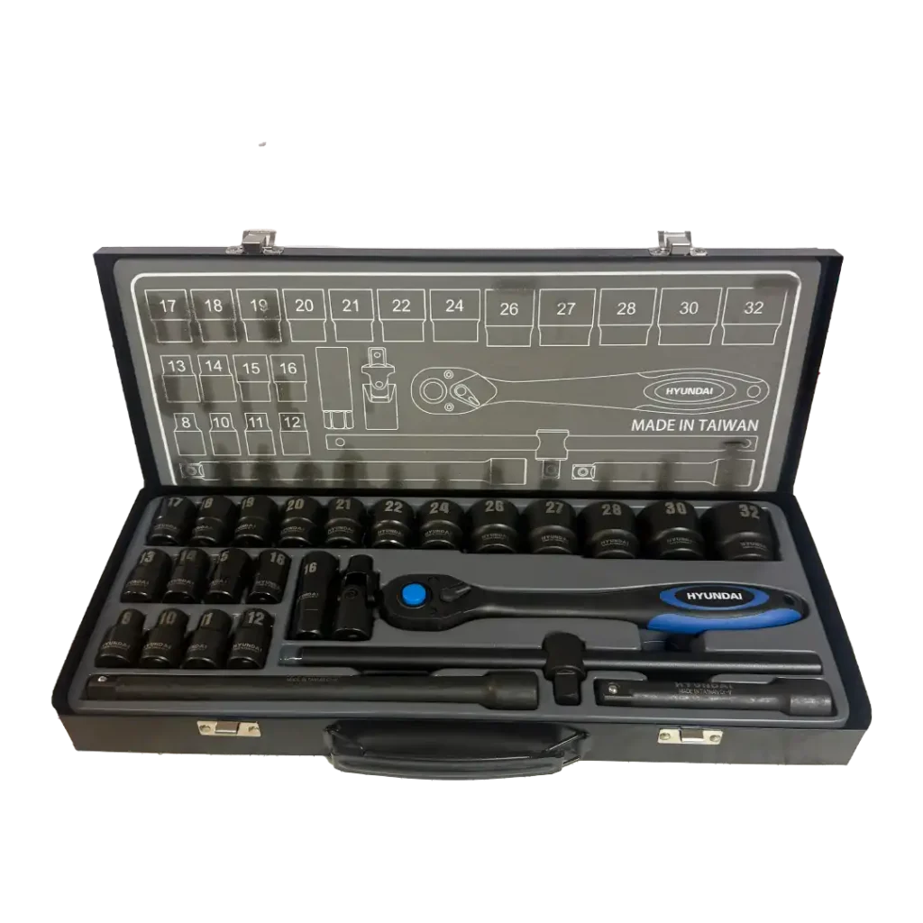 جعبه بکس فشار قوی ۲۶ پارچه ۱/۲ اینچ هیوندای مدل HT-9126