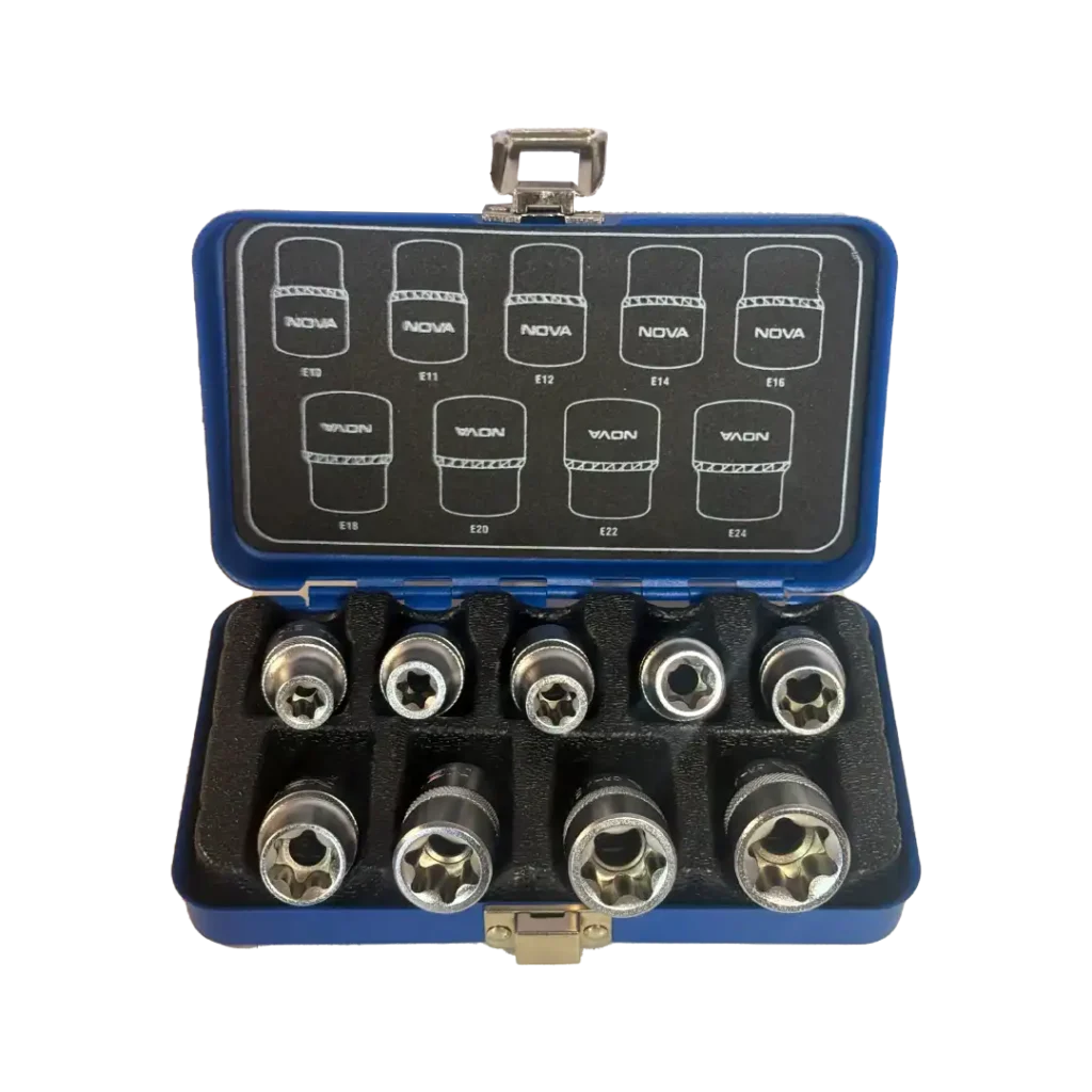 ست بکس E ستاره‌ای ۱/۲ اینچ ۹ پارچه نووا مدل ۶۶۹۸