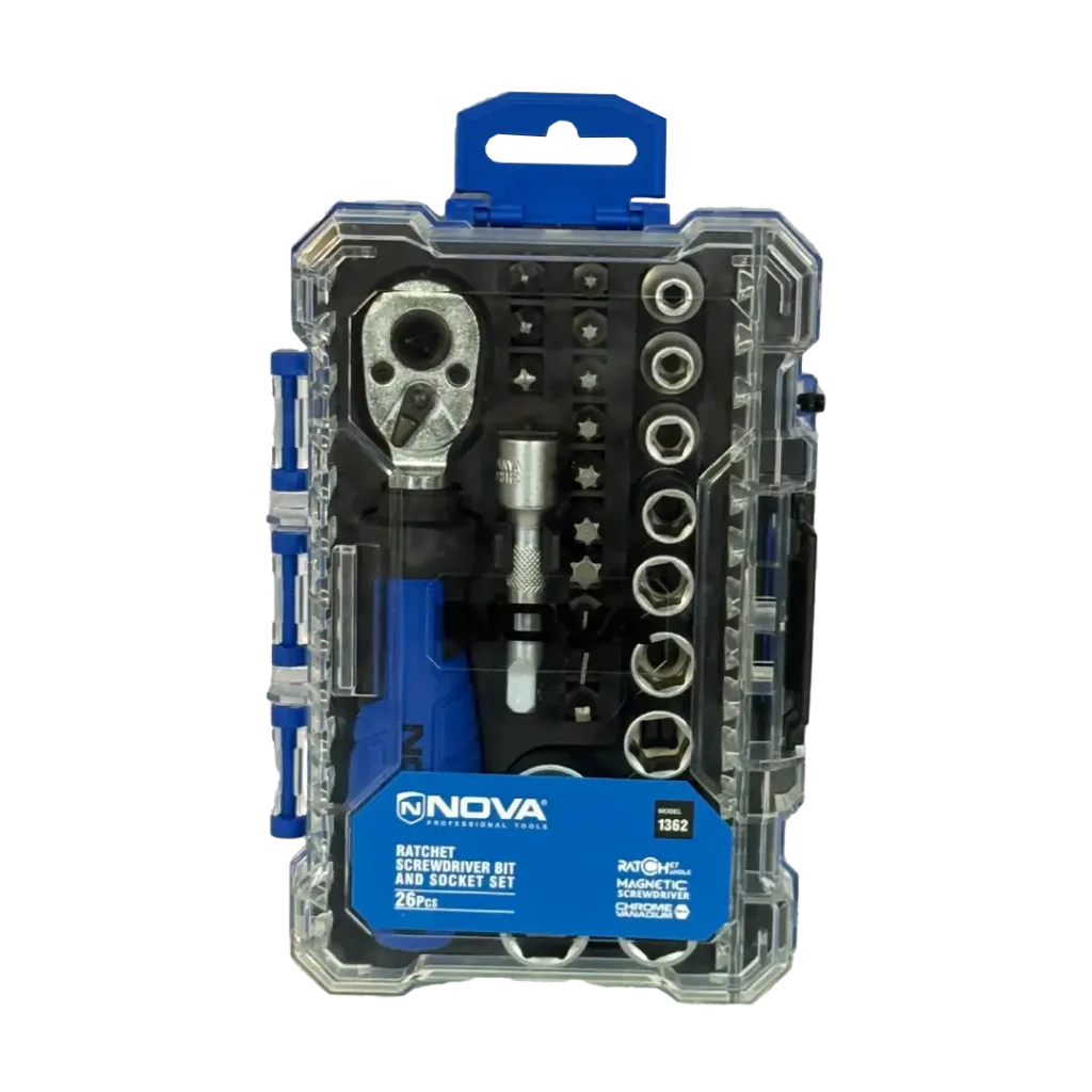 ست سر پیچ گوشتی ۲۶ عددی نووا مدل ۱۳۶۲