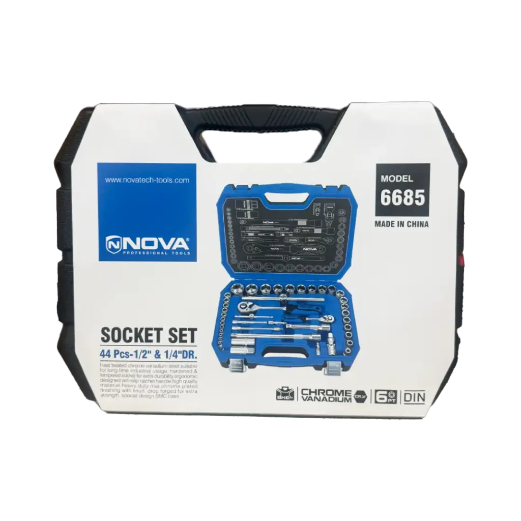 جعبه بکس ۱/۲ و ۱/۴ اینچ ۴۴ پارچه نووا مدل ۶۶۸۵