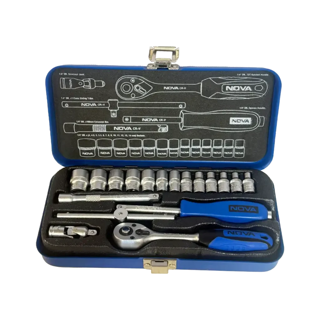 ست بکس ۱/۴ اینچ ۱۸ پارچه نووا مدل ۶۴۳۰