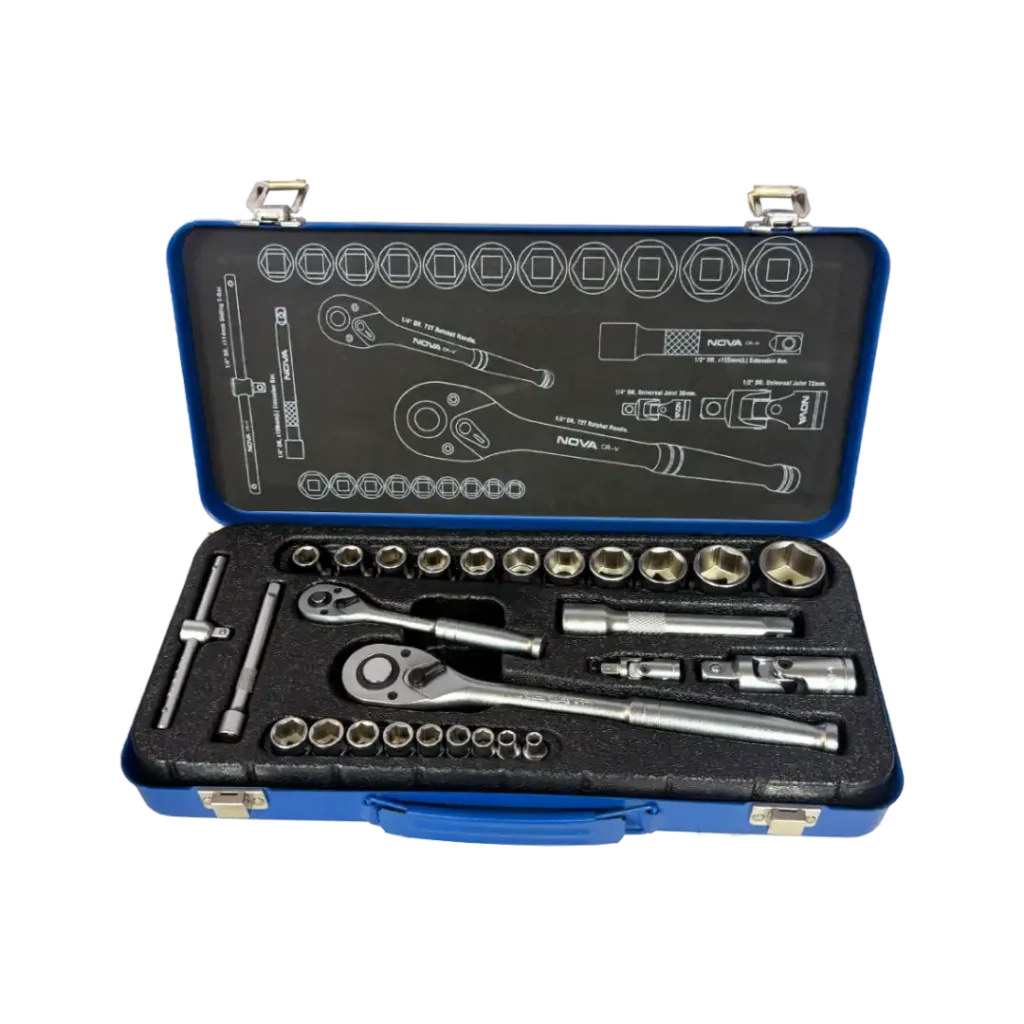 ست بکس ۱/۲ و ۱/۴ اینچ ۲۷ پارچه نووا مدل ۶۶۸۲