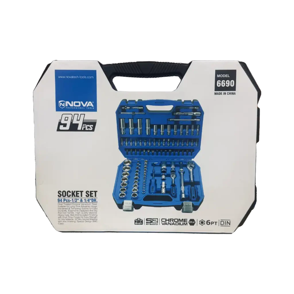 ست بکس ۱/۲ و ۱/۴ اینچ ۹۴ پارچه نووا مدل ۶۶۹۰