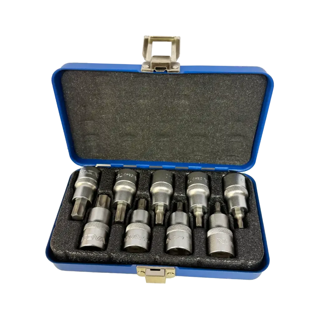 جعبه بکس ۱/۲ اینچ ۹ پارچه آلنی ستاره ای نووا مدل ۶۶۹۵