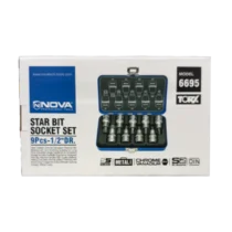 جعبه بکس ۱/۲ اینچ ۹ پارچه آلنی ستاره ای نووا مدل ۶۶۹۵