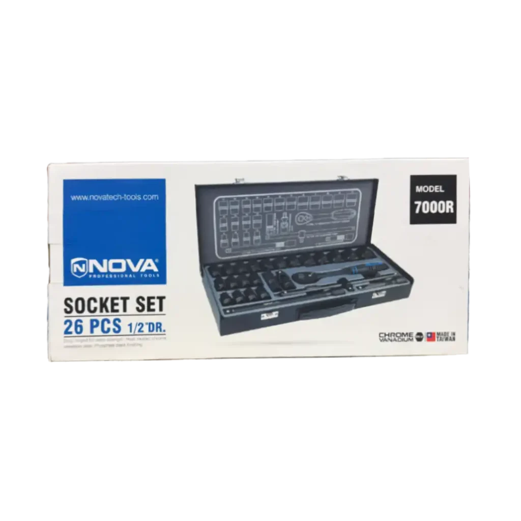 جعبه بکس ۱/۲ اینچ ۲۶ پارچه نووا مدل ۷۰۰۰R