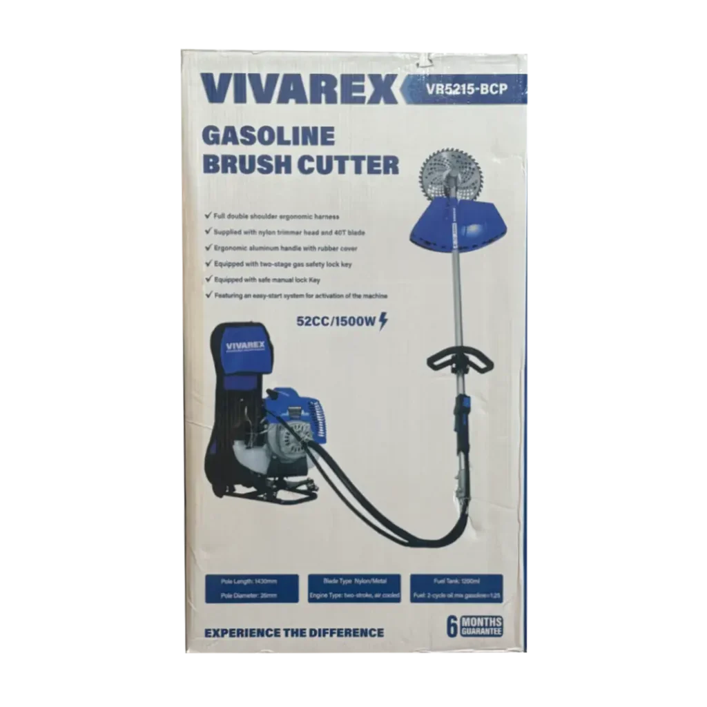 علف زن بنزینی کوله ای دو زمانه ویوارکس مدل VR5215-BCP