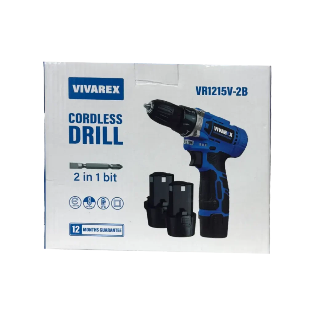 دریل پیچ گوشتی شارژی ۱۲ ولت دو باتری ویوارکس مدل VR1215-2B