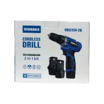 دریل پیچ گوشتی شارژی ۱۲ ولت دو باتری ویوارکس مدل VR1215-2B