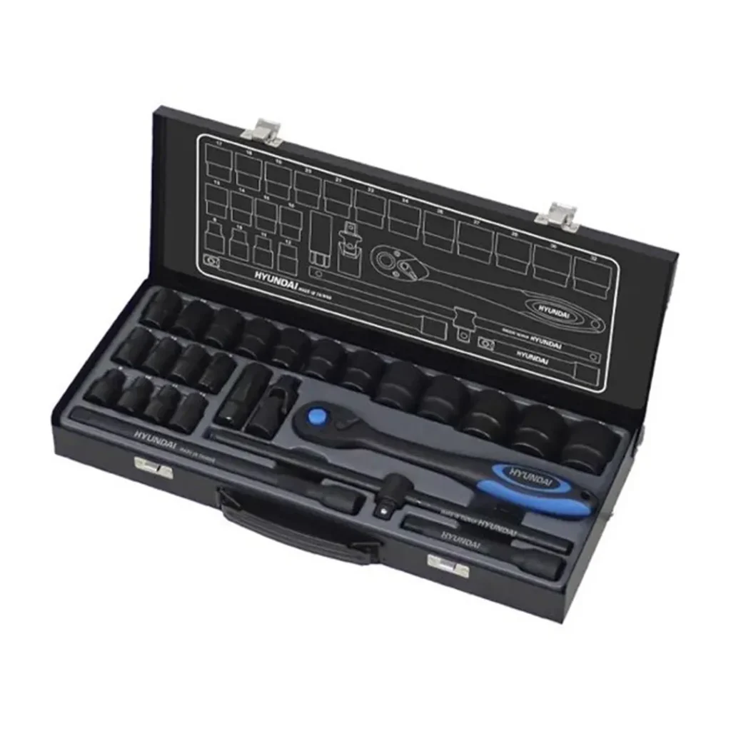 جعبه بکس فشار قوی 26 پارچه 1/2 اینچ هیوندای مدل HT-9126